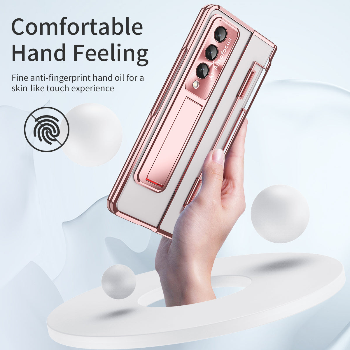 Armor Magnetic Case With Hinge Protection & Bracket For Samsung Galaxy Z Fold 5