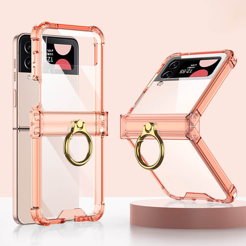 Airbag Ring Hinge Case For Samsung Galaxy Z Flip 4 - Galaxy Z Flip 4 Case