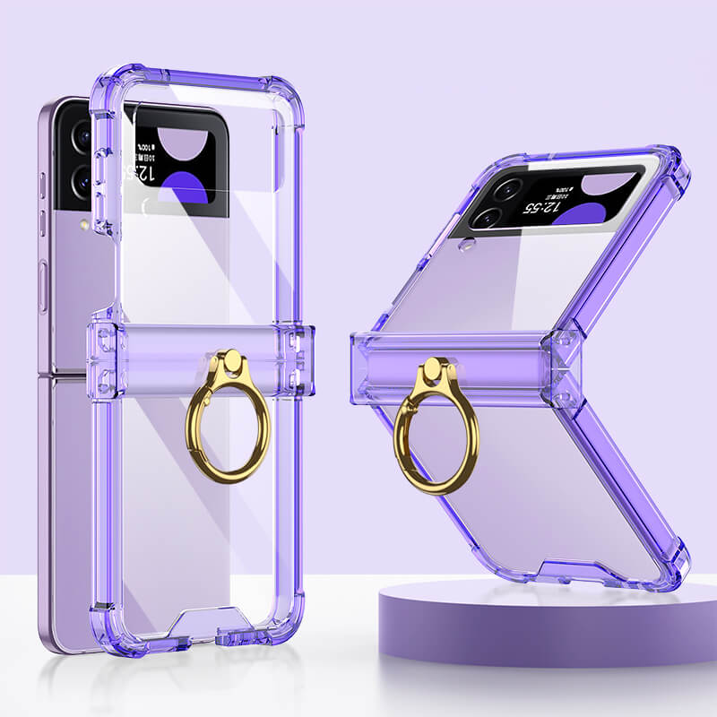 Airbag Ring Hinge Case For Samsung Galaxy Z Flip 4 - Galaxy Z Flip 4 Case