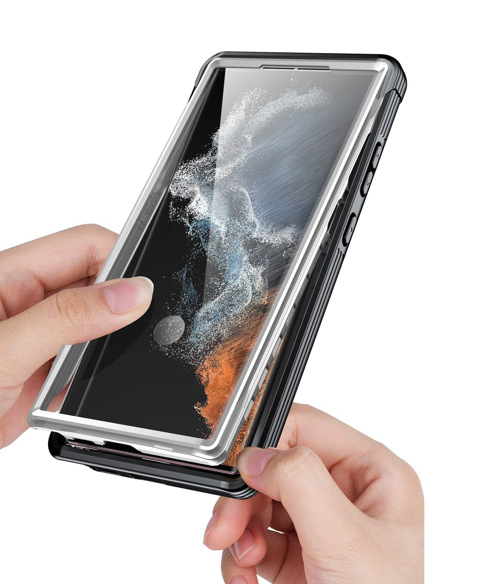 Shockproof Clear Back & Front Frame Case for Samsung Galaxy S23 Series