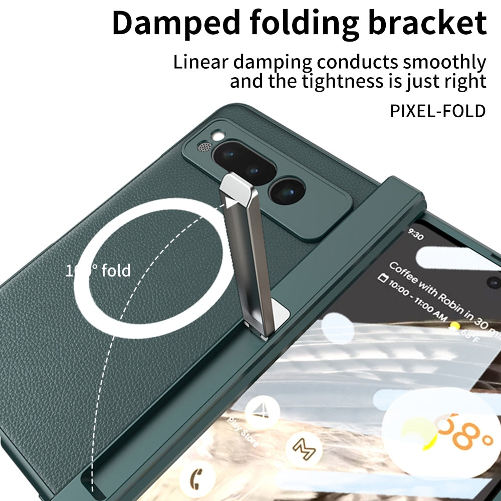Leather Wireless Charging Case For Google Pixel Fold - The Pixel Store