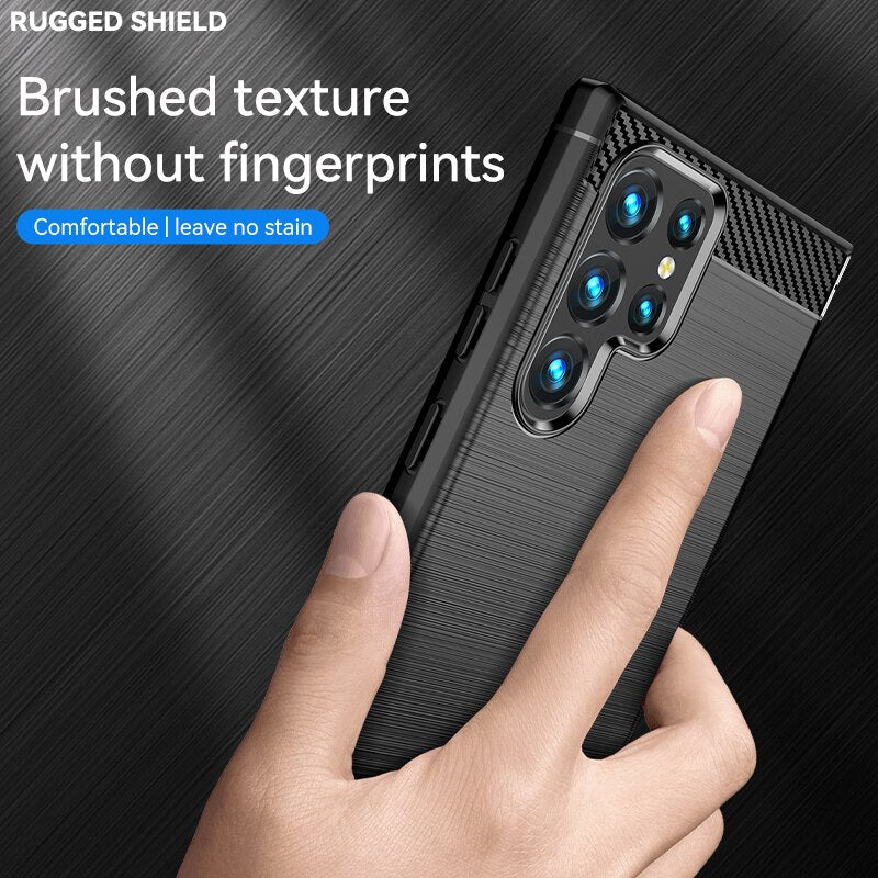 Carbon Fiber Soft Case For Samsung Galaxy S23 Series - Caubade