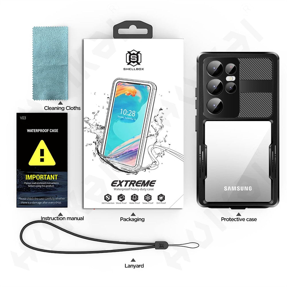 Waterproof Case Compatible with Magsafe (IP68) for Samsung Galaxy S23 Series - S23 Ultra Case