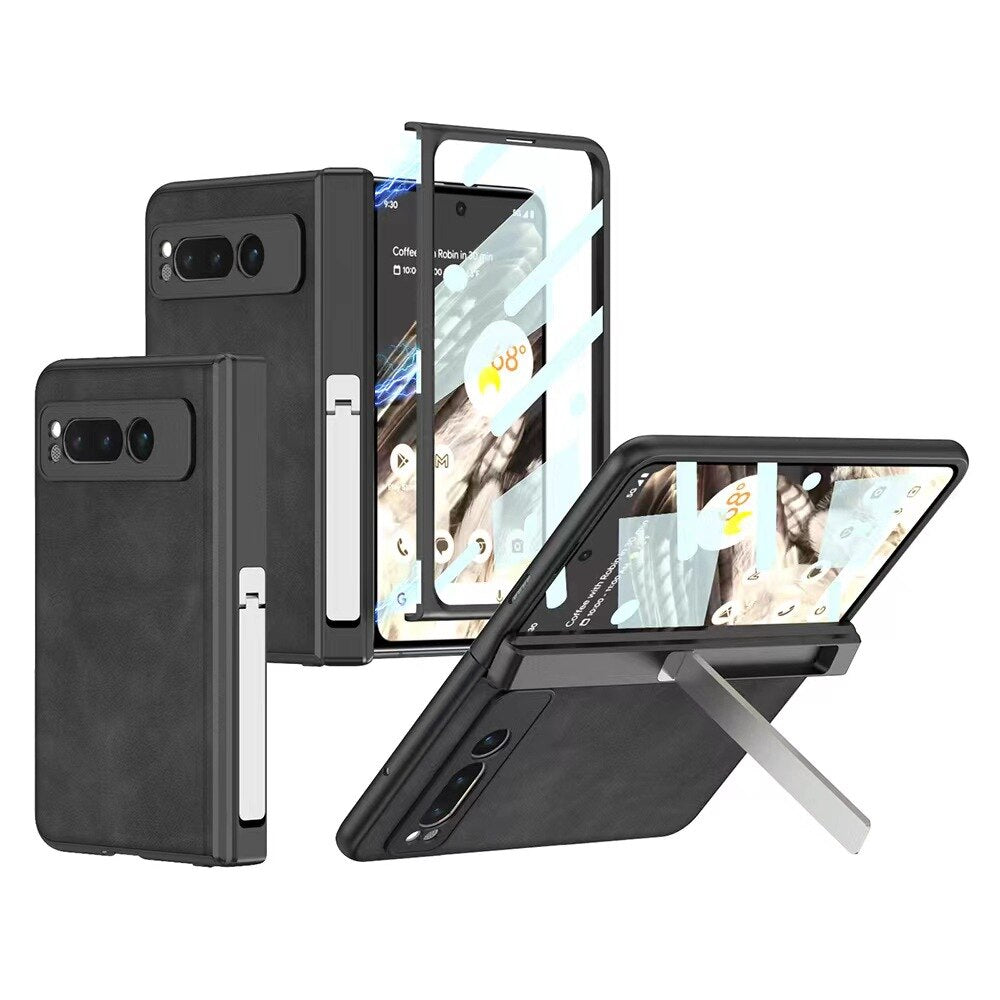 Leather magnet Cover With Bulit-in Screen protector for Google Pixel Fold - The Pixel Store