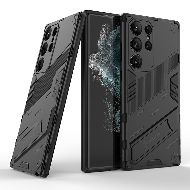 Shockproof Kickstand Magnet Armor Case For Samsung S23 Series - S23 Ultra Case