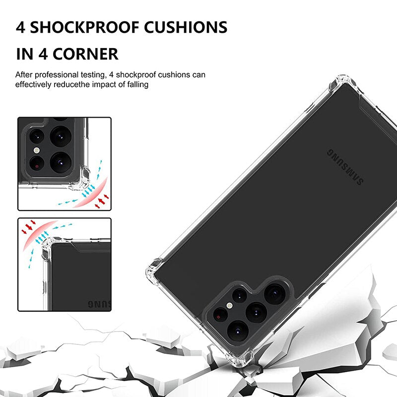 Hybrid Hard Clear Case For Samsung Galaxy S23 Series - Caubade