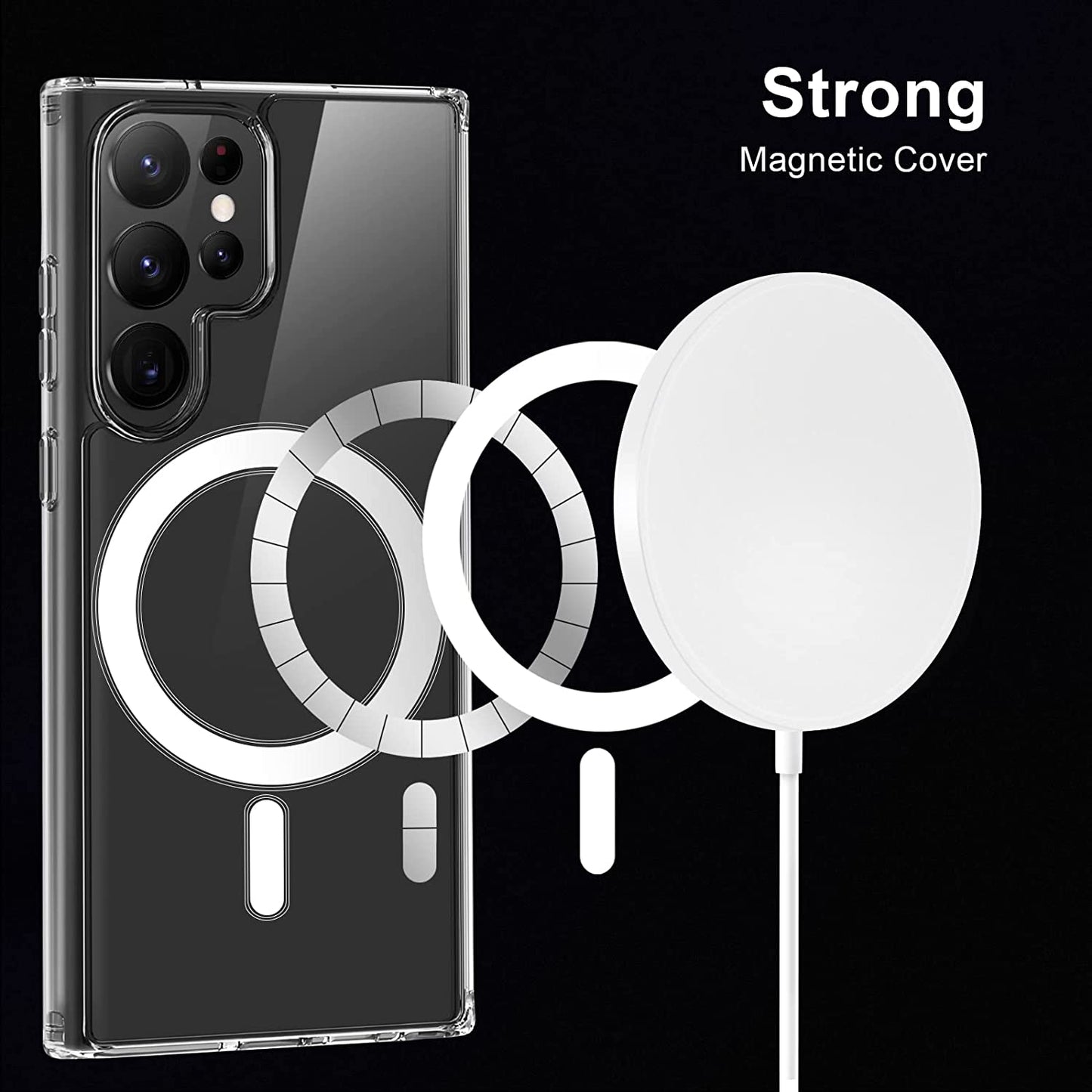 Clear Magnetic Shockproof Case for Samsung Galaxy S23 Series - Caubade