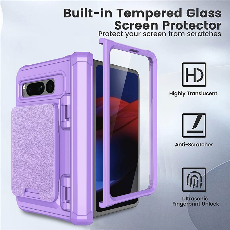 Armor Case with Hinge Protection & Leather Wallet For Google Pixel Fold - The Pixel Store
