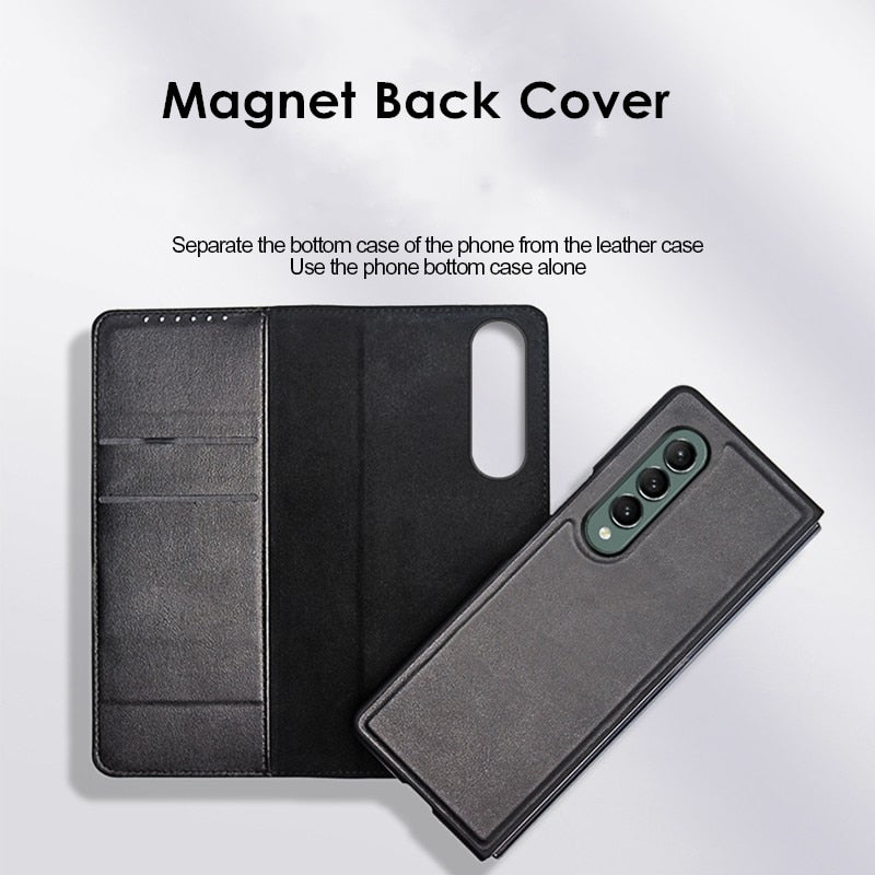 Magnetic Flip Stand Leather Case for Samsung Galaxy Z Fold 4