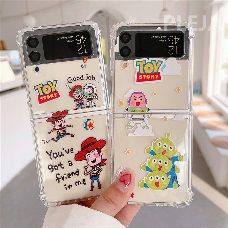 Cute Cartoon Clear Phone Case For Galaxy Z Flip 4 - Galaxy Z Flip 4 Case