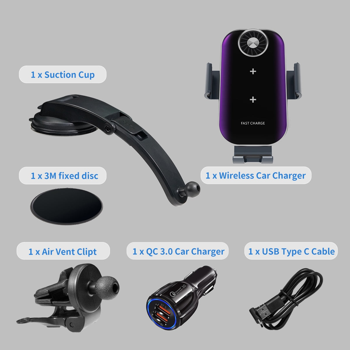 Auto-Clamping Car Mount For Galaxy S23 Series - Caubade