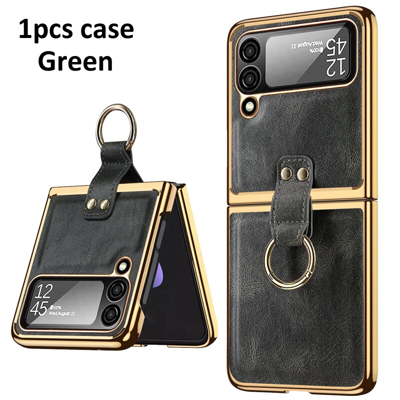 Retro Leather Case For Samsung Galaxy Z Flip 4 Flip 4 - Galaxy Z Flip 4 Case