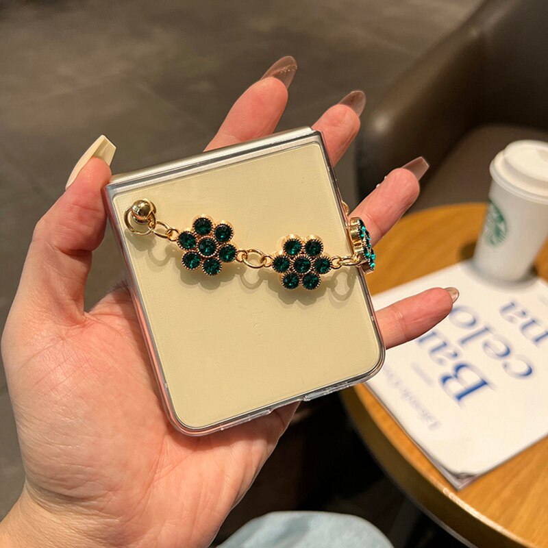 Luxury Rhinestone Bracelet Case For Samsung Galaxy Z Flip 4 - Galaxy Z Flip 4 Case