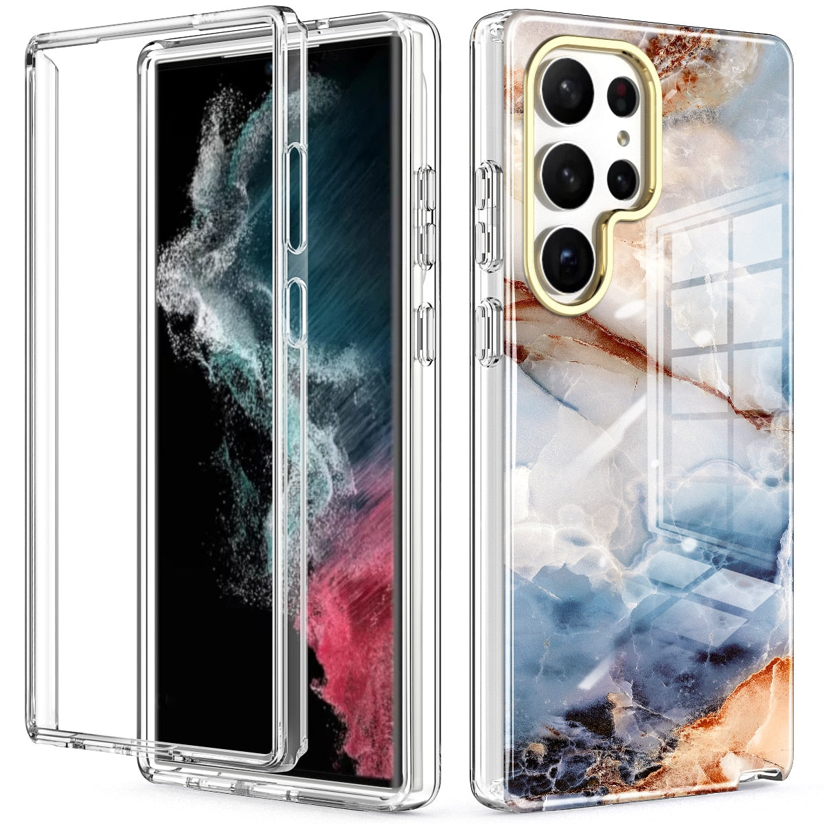 Marble Shockproof Case for Samsung Galaxy S23 Series - Caubade