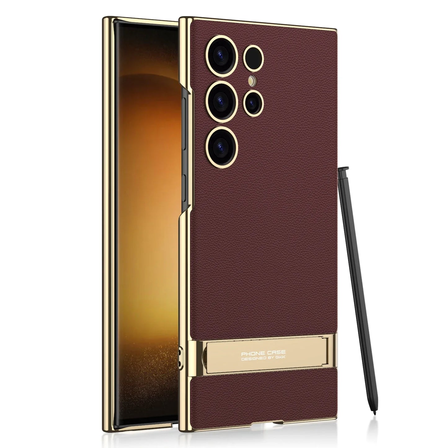 Luxury Shockproof Leather Case with Bracket For Samsung Galaxy S24 Series - S Ultra Case