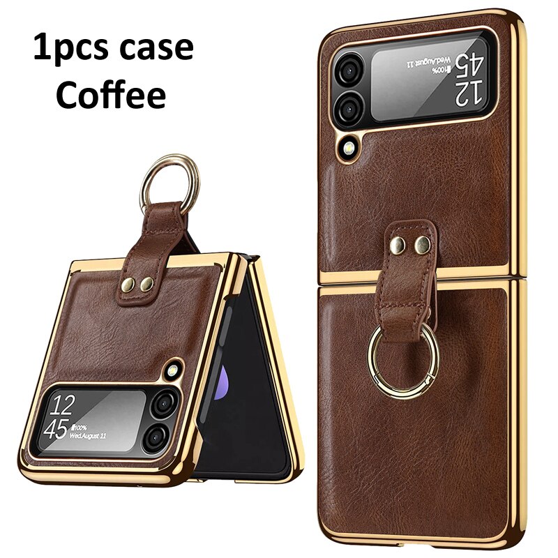 Retro Leather Case For Samsung Galaxy Z Flip 4 Flip 4 - Galaxy Z Flip 4 Case