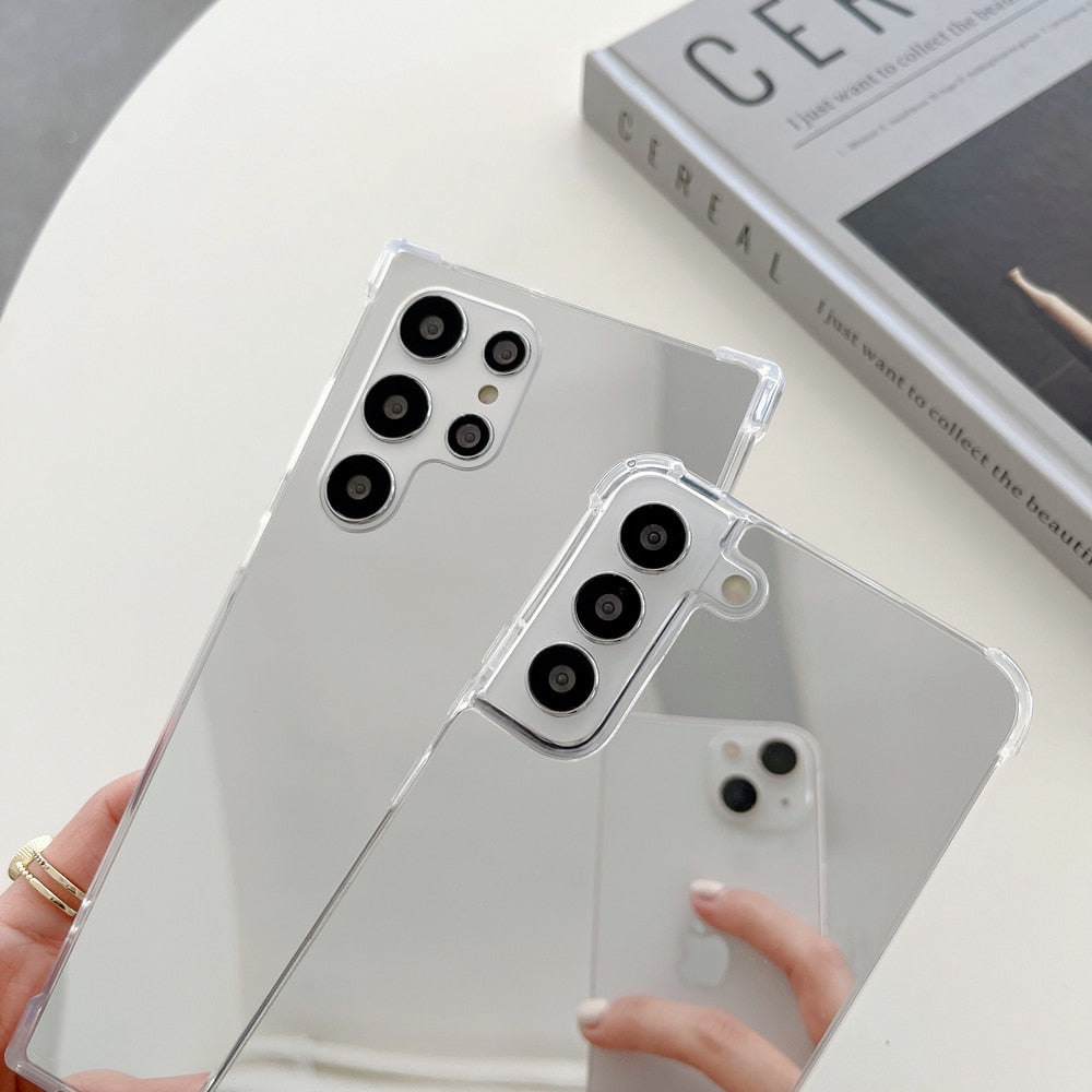 Luxury Shockproof Mirror Case For Samsung Galaxy S23 Series