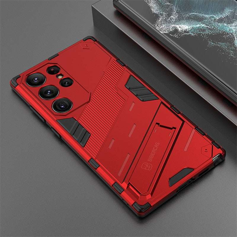 Shockproof Kickstand Magnet Armor Case For Samsung S23 Series - S23 Ultra Case