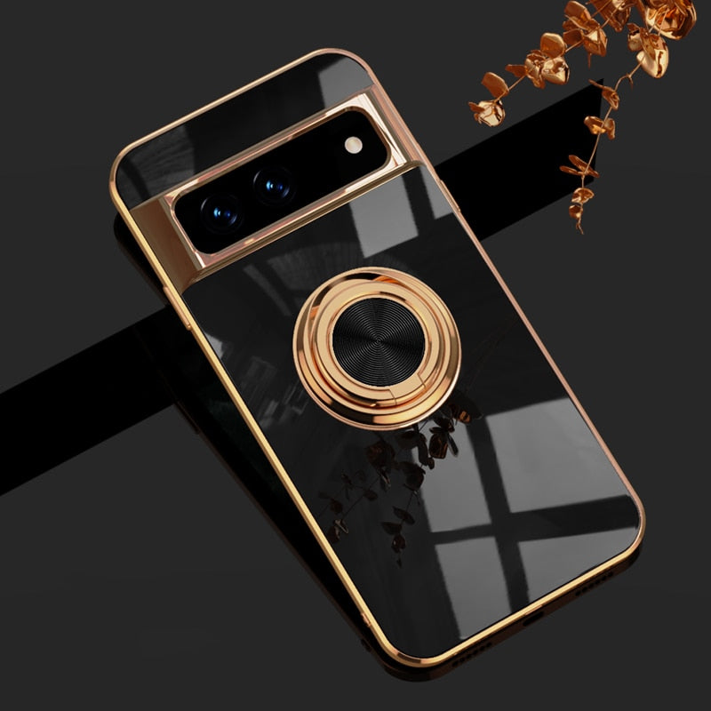 Luxury Plating Silicone Shockproof Phone Case For Google Pixel 7 Series - The Pixel Store