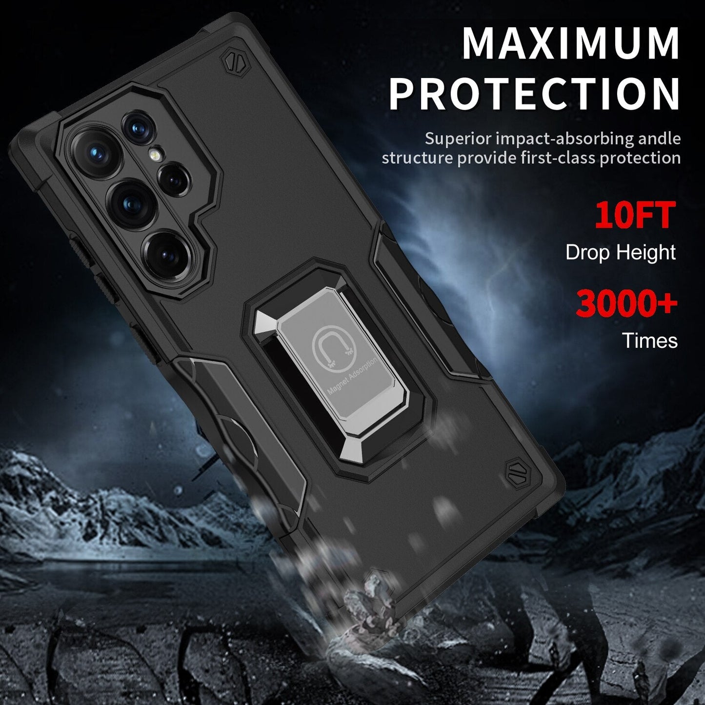 Anti-Drop Case with Ring Holder for Samsung Galaxy S23 Series - Caubade