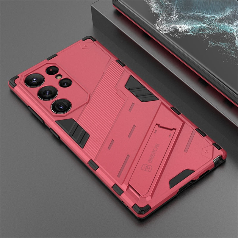 Shockproof Kickstand Magnet Armor Case For Samsung S23 Series - S23 Ultra Case