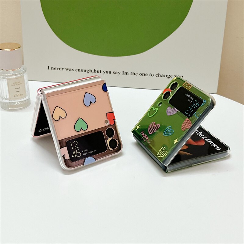 Lovely Color Heart Case For Samsung Galaxy Z Flip 4 - Galaxy Z Flip 4 Case
