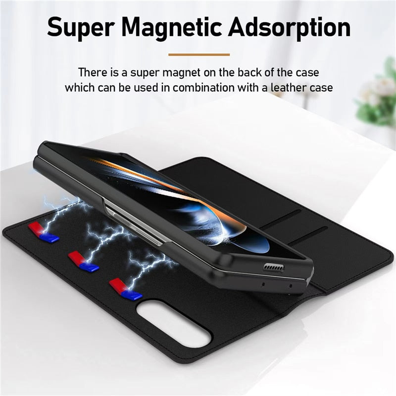 Magnetic Flip Stand Leather Case for Samsung Galaxy Z Fold 4