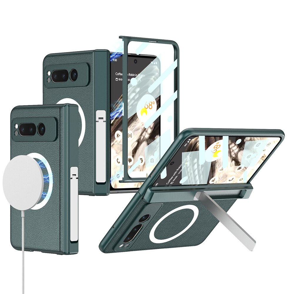 Leather Wireless Charging Case For Google Pixel Fold - The Pixel Store