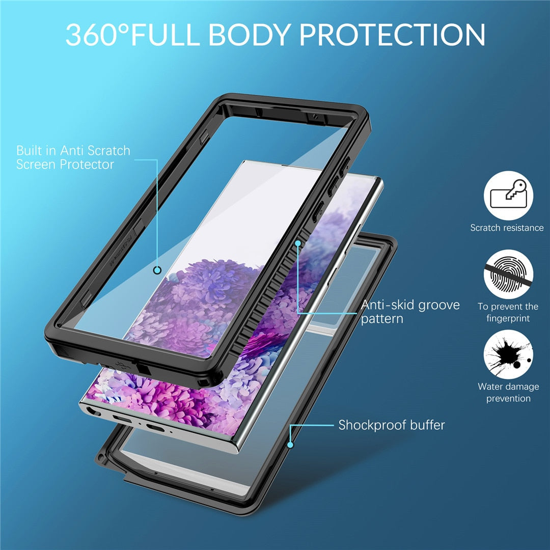 Shockproof WaterProof Case For Samsung Galaxy S23 Series - S23 Ultra Case