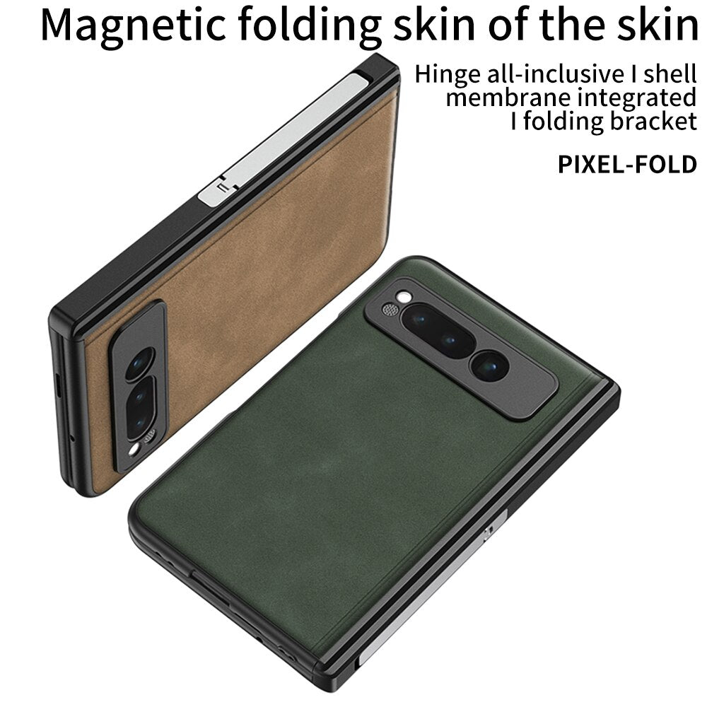 Leather magnet Cover With Bulit-in Screen protector for Google Pixel Fold - The Pixel Store