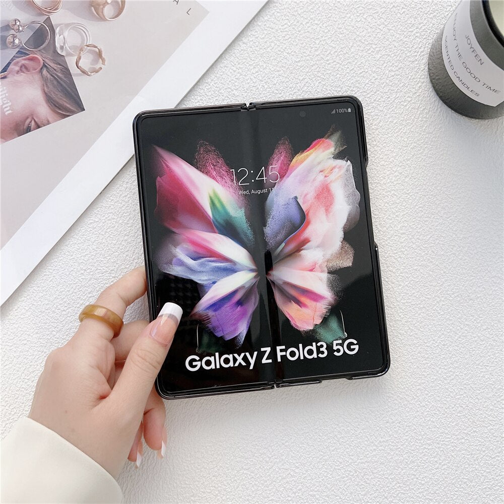 Glitter Diamond Phone Cover For Samsung Z Fold 4 5G With Ring Holder