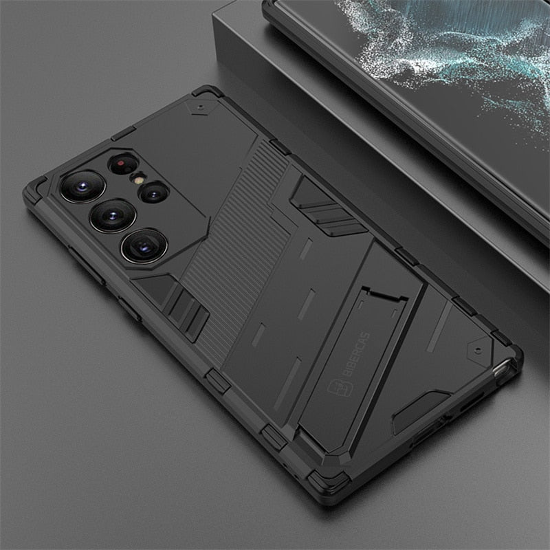 Shockproof Kickstand Magnet Armor Case For Samsung S23 Series - S23 Ultra Case