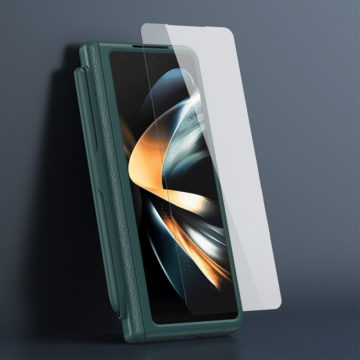 Leather Case With Touch Pen & Stand For Samsung Galaxy Z Fold 4