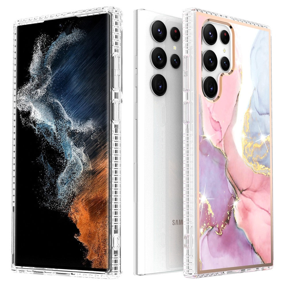 Marble Texture Shockproof Case for Samsung Galaxy S23 Series