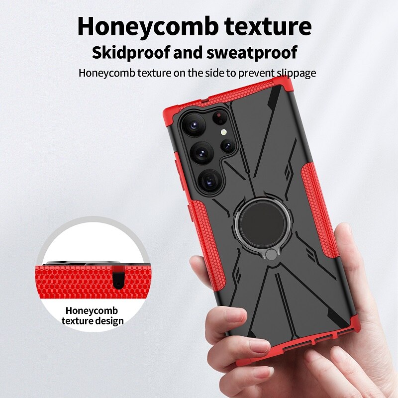 Armor Case with Magnetic Swivel Ring For Samsung Galaxy S23 Series. - Caubade