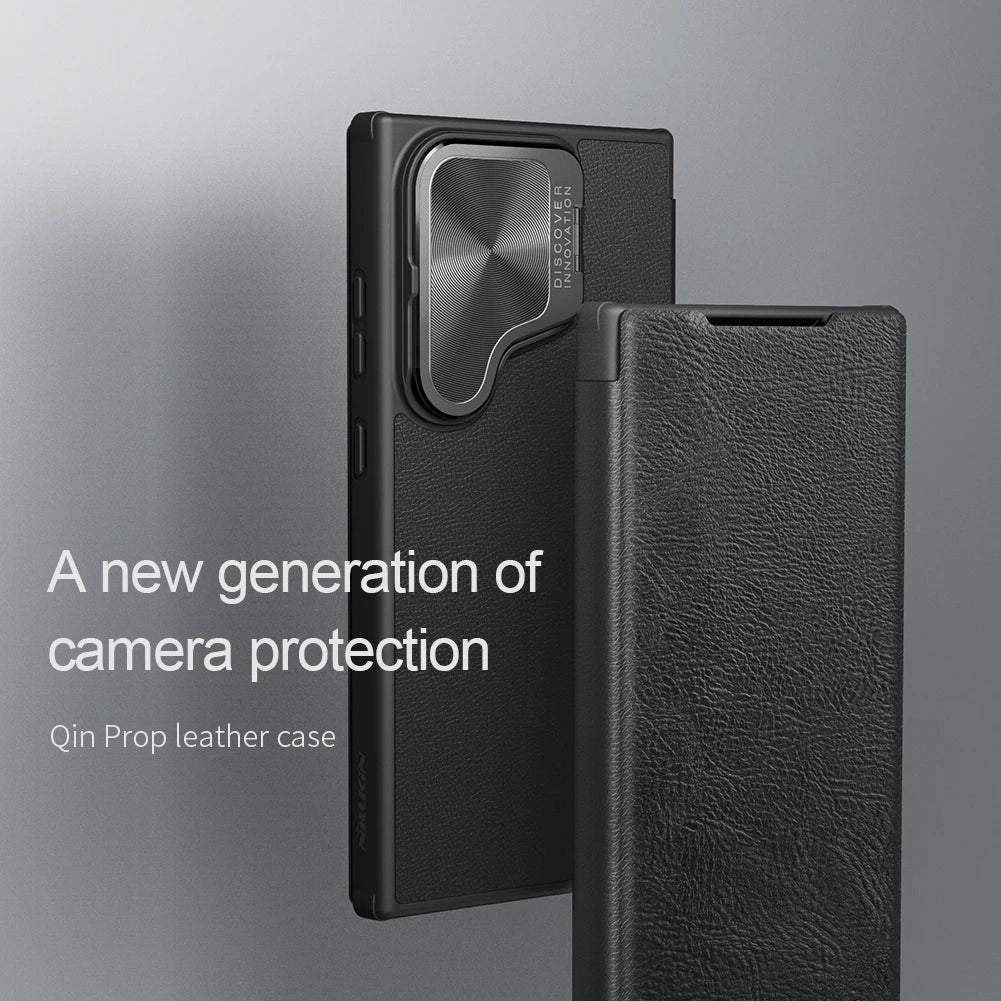Leather Case with Card Slot & Camera Protection For Galaxy S24 Series