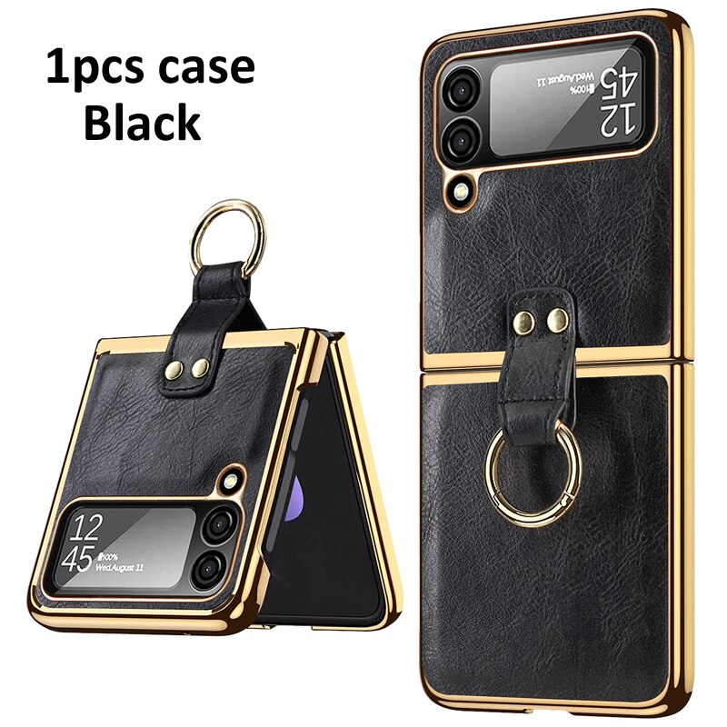 Retro Leather Case For Samsung Galaxy Z Flip 4 Flip 4 - Galaxy Z Flip 4 Case