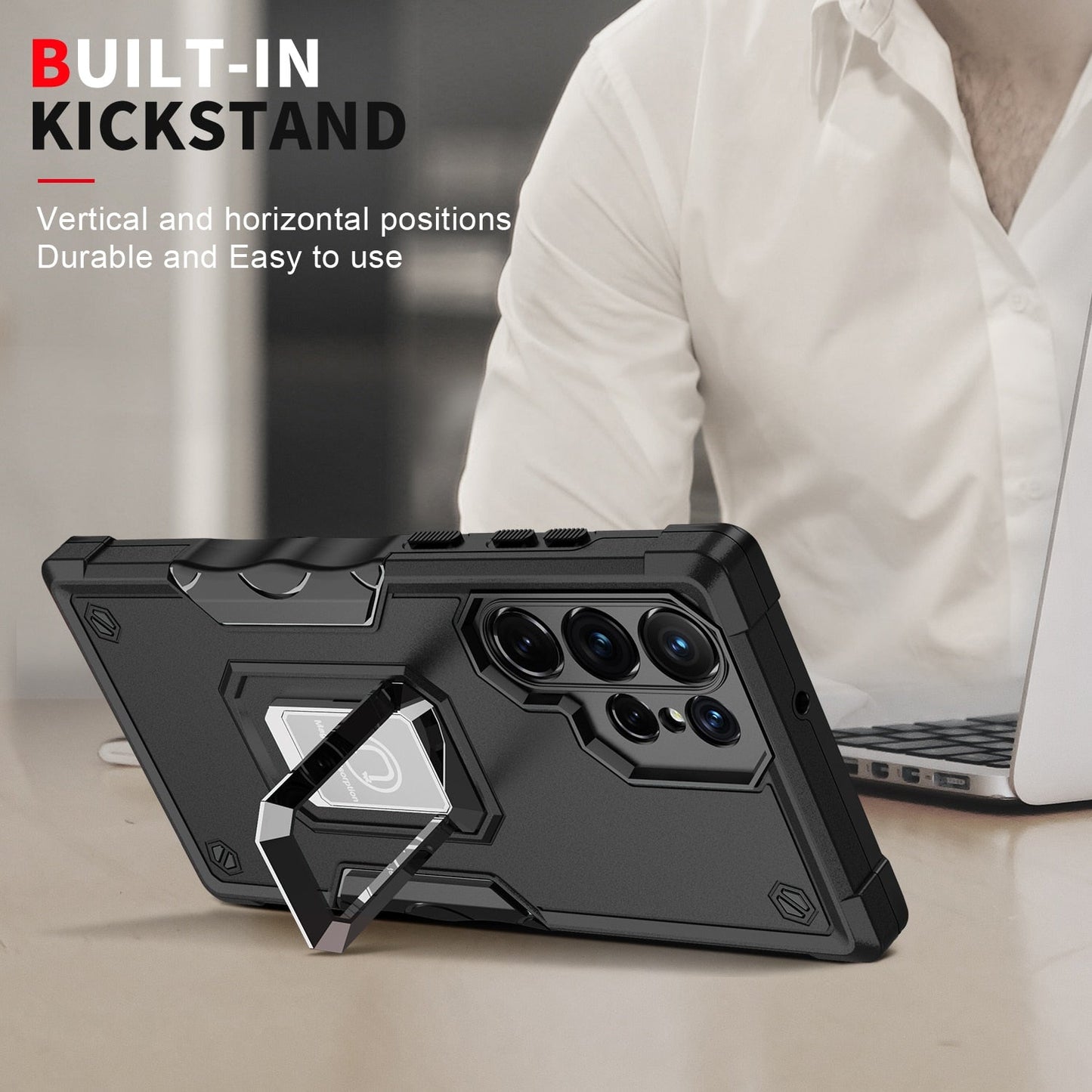 Anti-Drop Case with Ring Holder for Samsung Galaxy S23 Series - Caubade