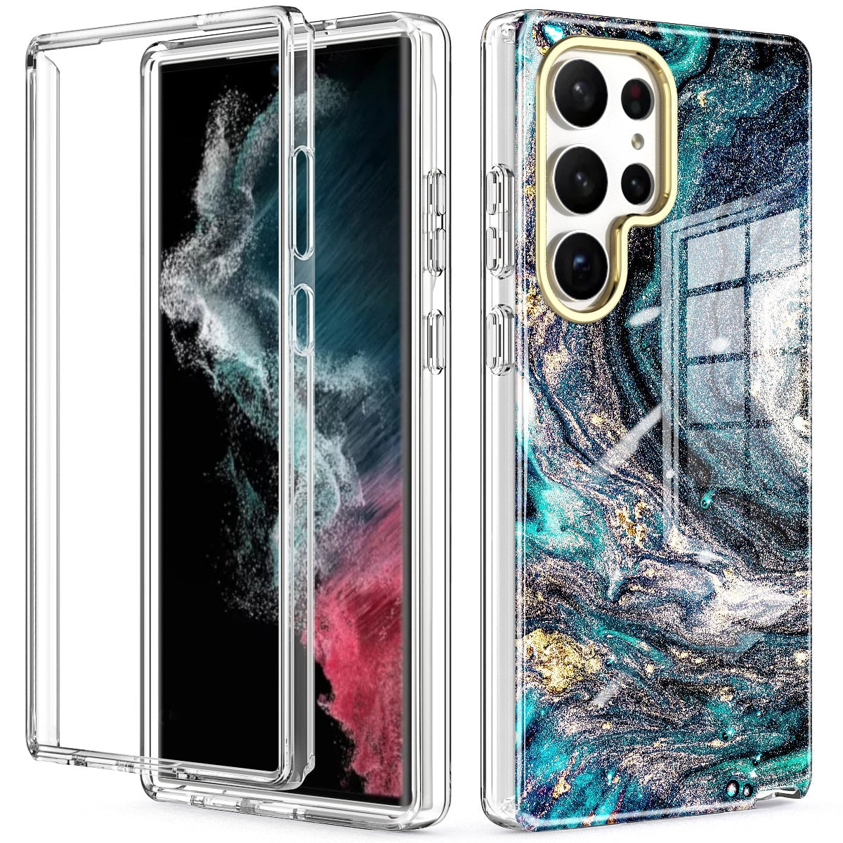 Marble Shockproof Case for Samsung Galaxy S23 Series - Caubade