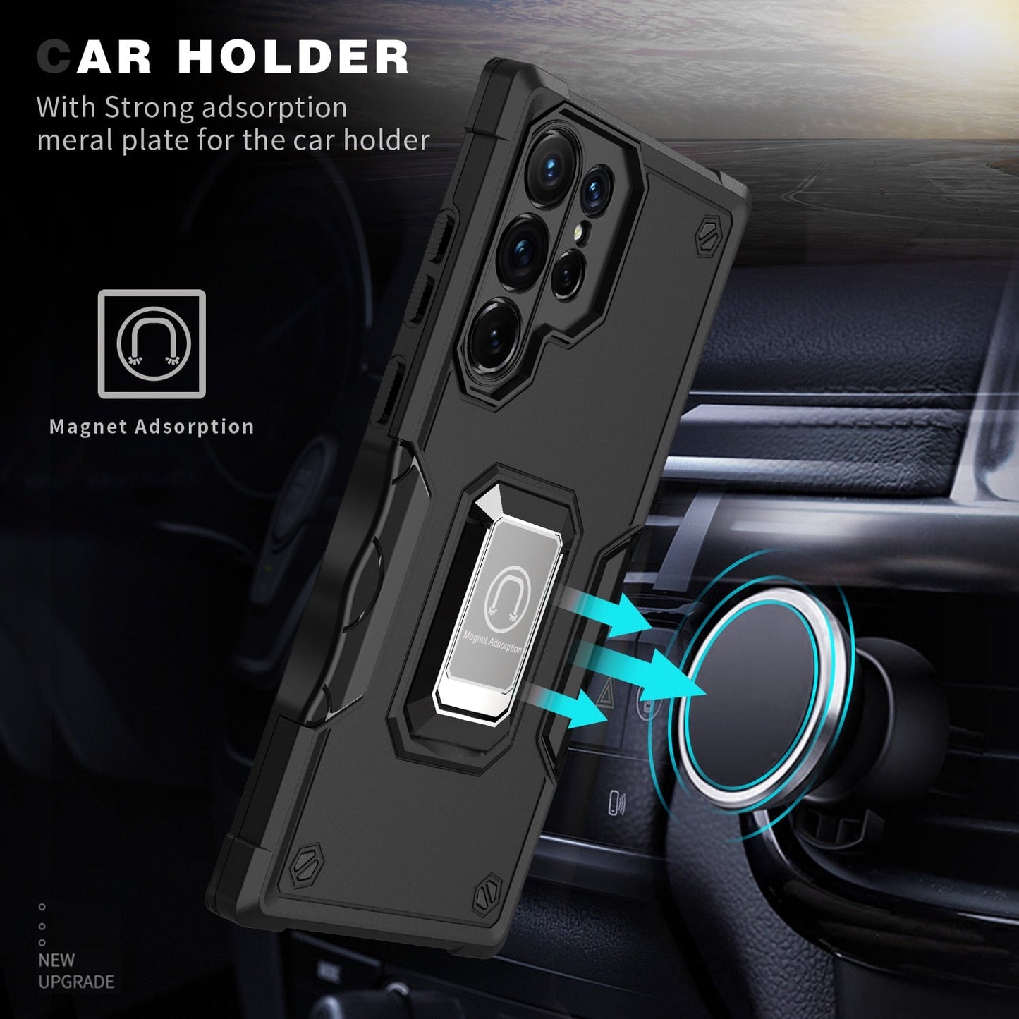 Anti-Drop Case with Ring Holder for Samsung Galaxy S23 Series - Caubade