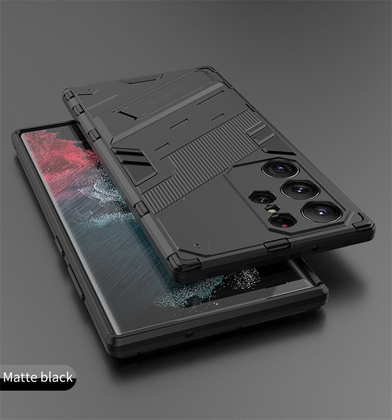 Shockproof Kickstand Magnet Armor Case For Samsung S23 Series - S23 Ultra Case