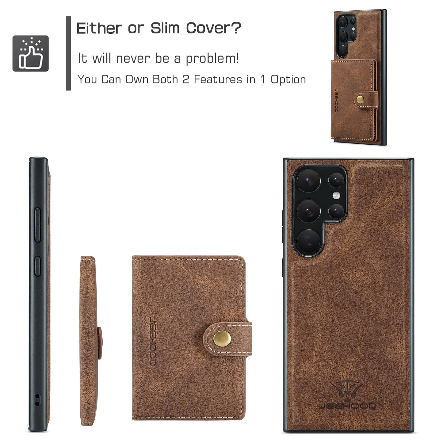 Magnetic Leather Wallet Case For Samsung Galaxy S23 Series - S23 Ultra Case
