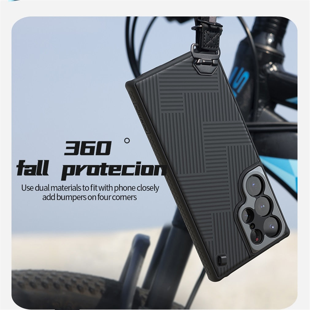 Anti-falling Wrist Strap Case For Samsung Galaxy S23 Series - Caubade
