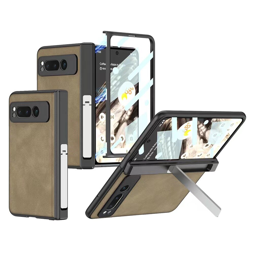 Leather magnet Cover With Bulit-in Screen protector for Google Pixel Fold - The Pixel Store