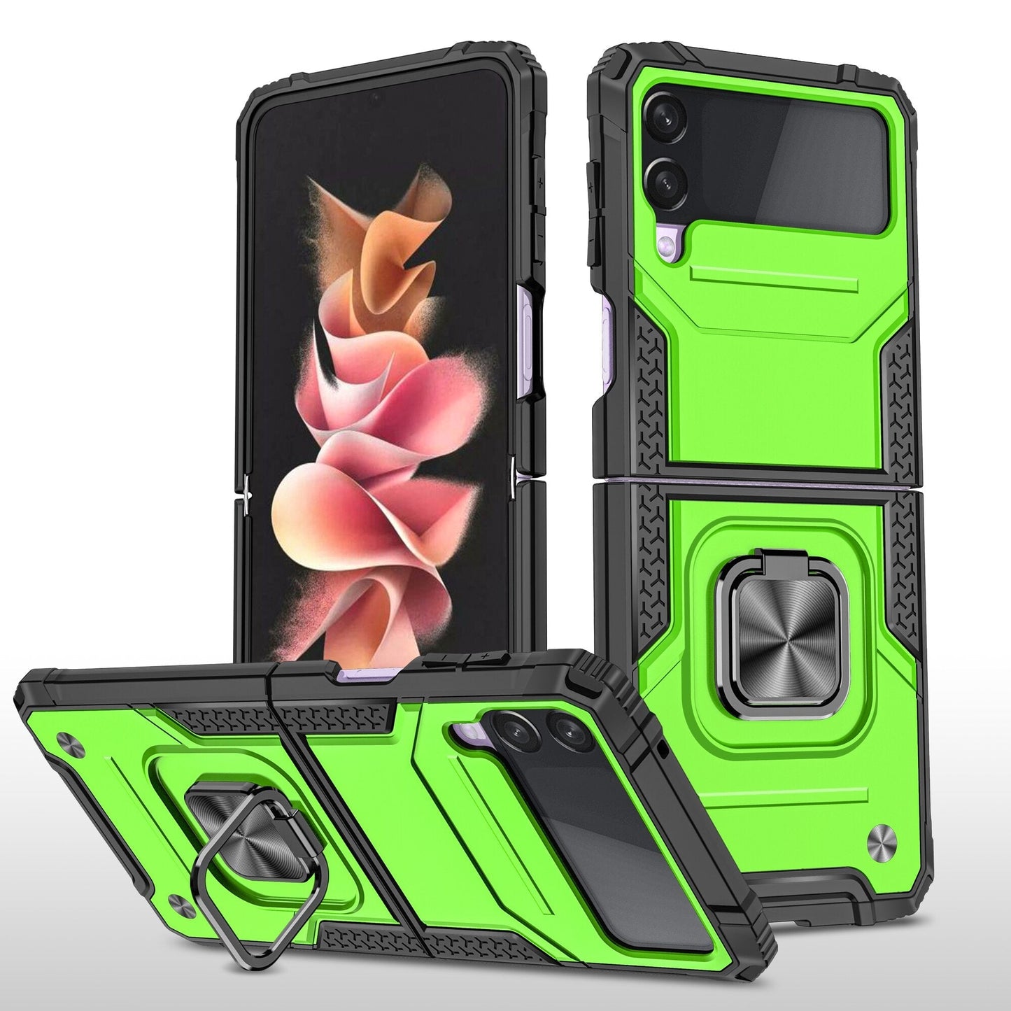 Shockproof Armor Case Stand for Samsung Galaxy Z Flip 4 - Galaxy Z Flip 4 Case