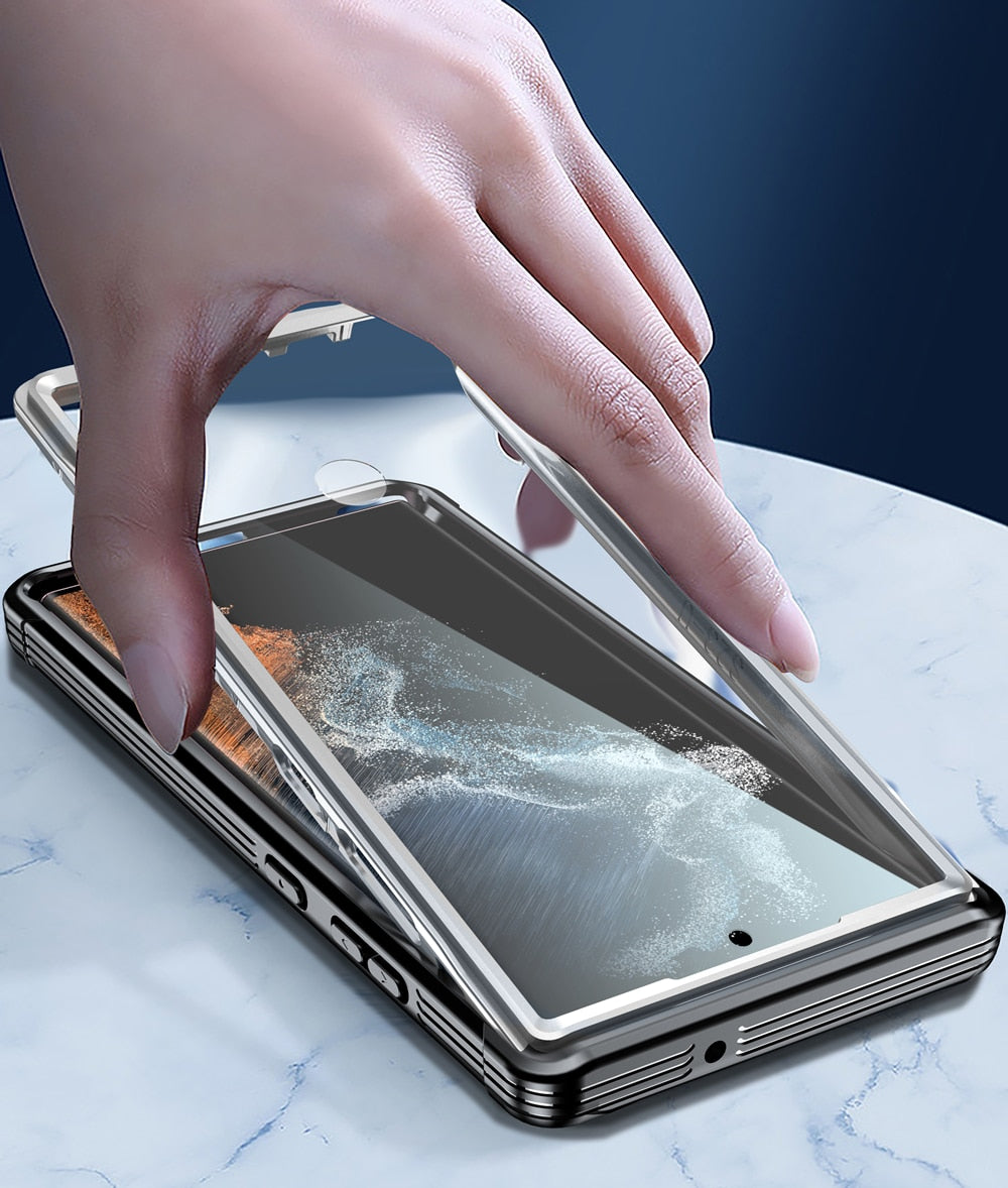 Shockproof Clear Back & Front Frame Case for Samsung Galaxy S23 Series