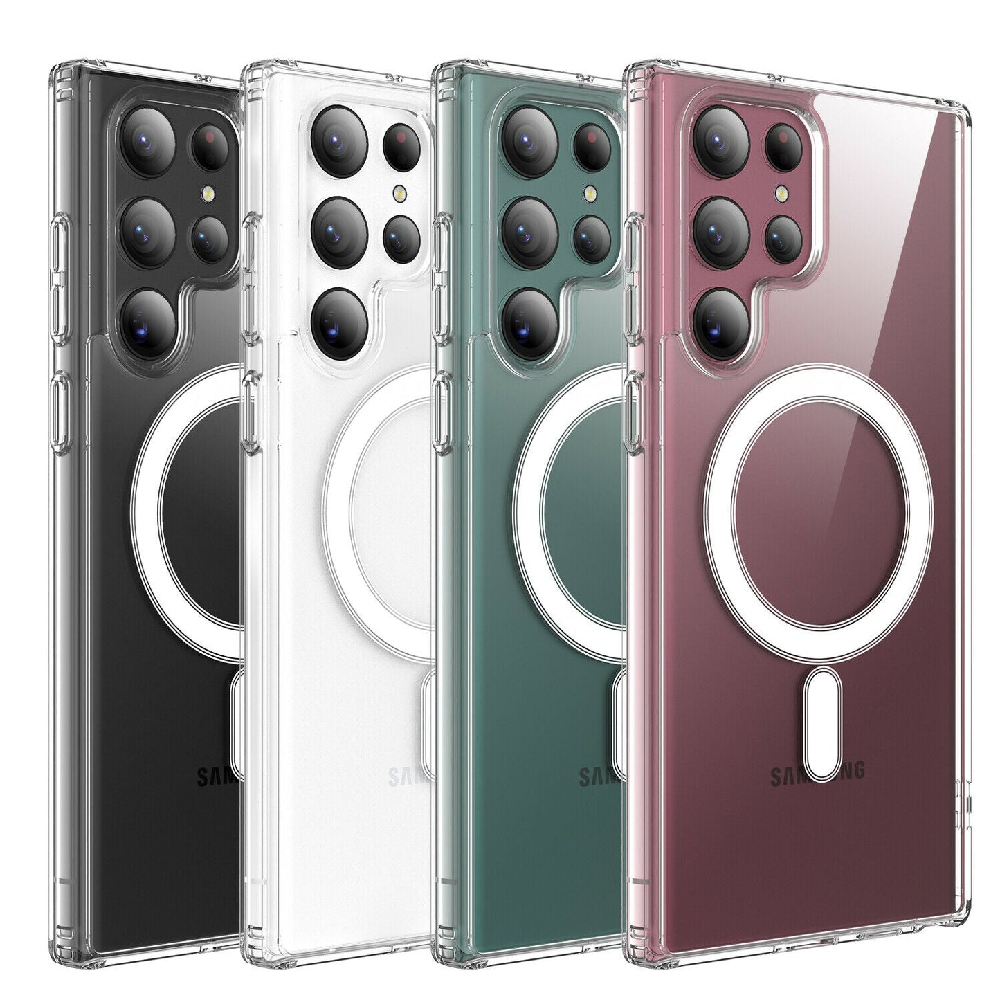 Transparent Magnetic Wireless Charging Case For Samsung S23 Series - S23 Ultra Case