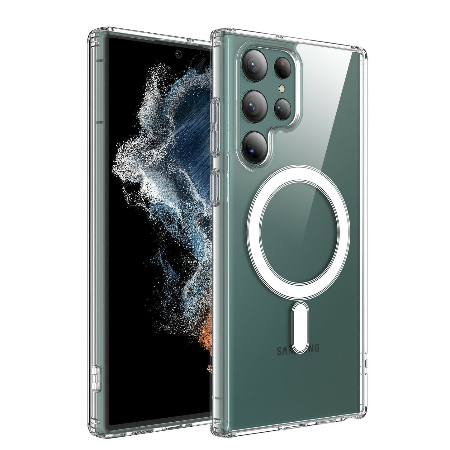 Transparent Magnetic Wireless Charging Case For Samsung S23 Series - S23 Ultra Case