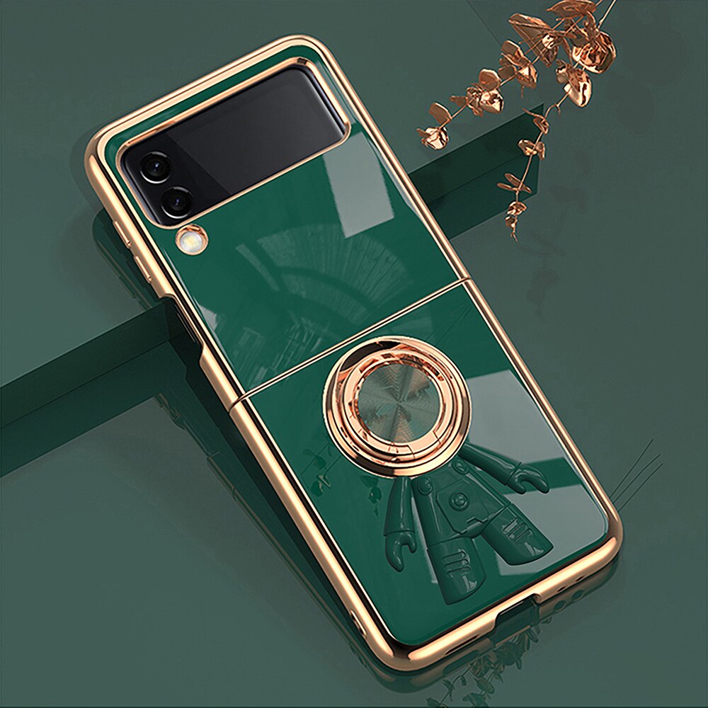 Magnetic Astronaut Holder Plating Case For Samsung Galaxy Z Flip 5