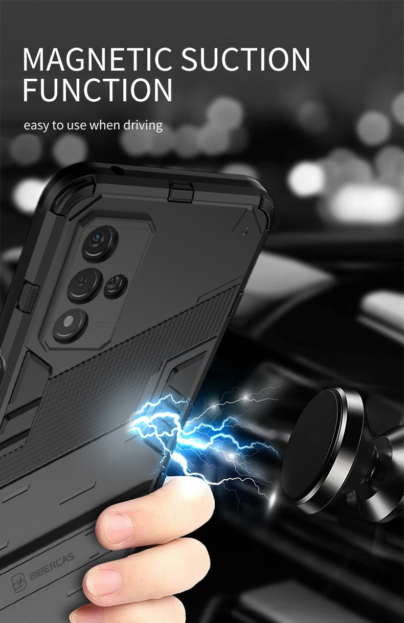 Shockproof Kickstand Magnet Armor Case For Samsung S23 Series - S23 Ultra Case
